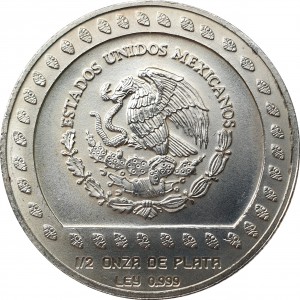 Аверс монеты Мексика, 50 песо, 1992, Воины-орлы