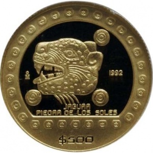 Реверс монеты Мексика, 500 песо, 1992, Родная культура