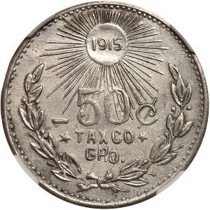 Реверс монеты Мексика (революционная), 50 сентаво, 1915