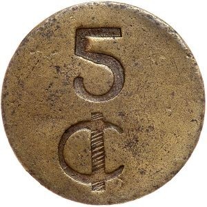 Реверс монеты Мексика (революционная), 5 сентаво, 1915