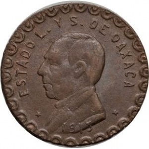 Аверс монеты Мексика (революционная), 3 сентаво, 1915