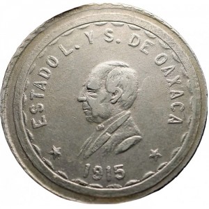 Аверс монеты Мексика (революционная), 2 песо, 1915