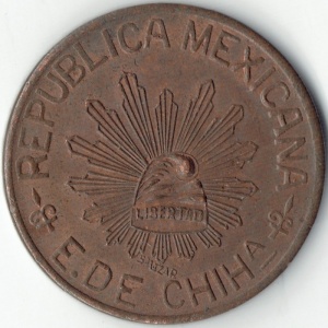 Аверс монеты Мексика (революционная), 5 сентаво, 1914-1915