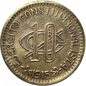 Реверс монеты Мексика (революционная), 10 сентаво, 1915