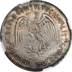 Аверс монеты Мексика (революционная), 1 песо, 1914