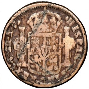 Реверс монеты Мексика (революционная), 8 реалов, 1810-1813, Надчеканка - T