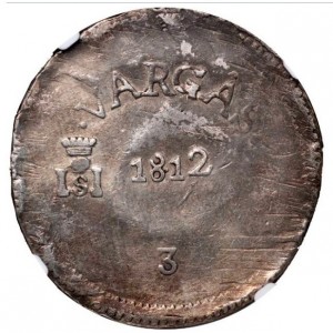 Реверс монеты Мексика (революционная), 8 реалов, 1811-1812