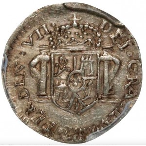 Аверс монеты Мексика (революционная), ½ реала, 1810-1811