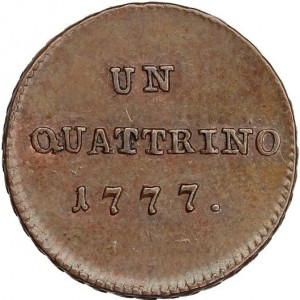 Реверс монеты Милан, 1 кваттрино, 1776-1779