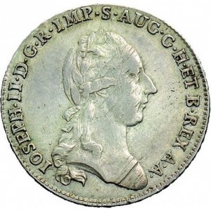 Аверс монеты Милан, ½ лиры, 1781-1787
