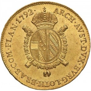 Реверс монеты Милан, ½ соврано, 1790-1792