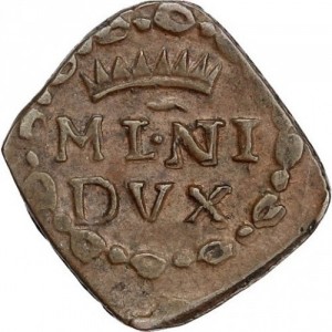 Реверс монеты Милан, 1 кваттрино, 1707