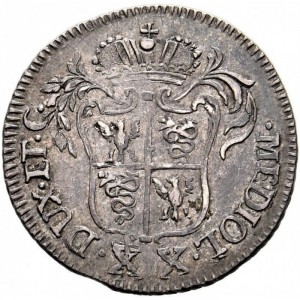 Реверс монеты Милан, 20 сольдо, 1762-1767