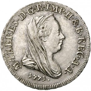 Аверс монеты Милан, 20 сольдо, 1771-1774
