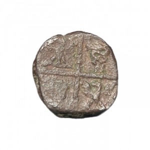 Реверс монеты Милан, 1 кваттрино, 1621, 4-х составной герб на реверсе