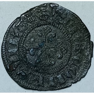 Реверс монеты Милан, 1 денар, 1395, "D MEDIOLANI 3 C" на аверсе