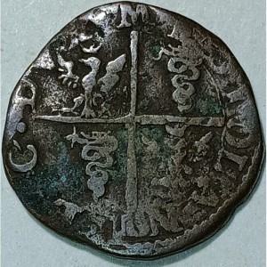 Реверс монеты Милан, 1 кваттрино, 1598