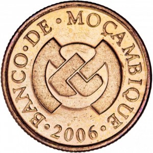 Аверс монеты Мозамбик, 1 сентаво, 2006-2021