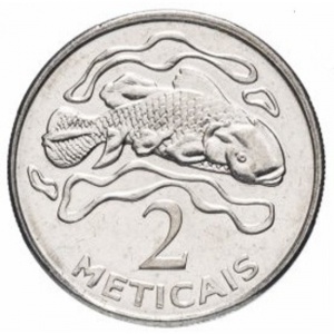 Реверс монеты Мозамбик, 2 метикала, 2006-2021