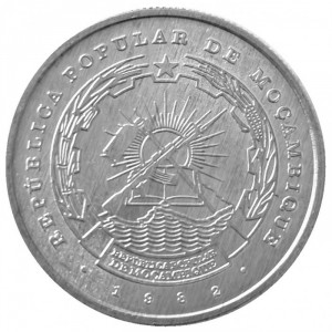 Аверс монеты Мозамбик, 2½ метикала, 1980-1986