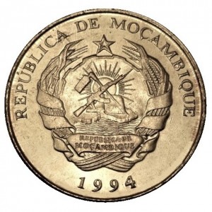 Аверс монеты Мозамбик, 20 метикалов, 1994