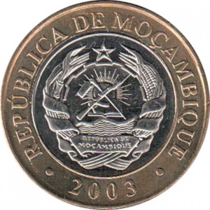 Аверс монеты Мозамбик, 10.000 метикалов, 2003