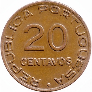 Реверс монеты Мозамбик, 20 сентаво, 1936