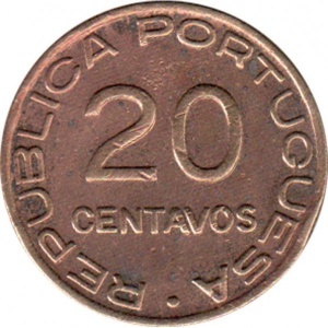 Реверс монеты Мозамбик, 20 сентаво, 1941