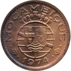 Аверс монеты Мозамбик, 20 сентаво, 1973-1974