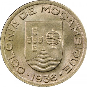 Аверс монеты Мозамбик, 50 сентаво, 1936