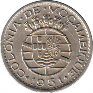 Аверс монеты Мозамбик, 1 эскудо, 1950-1951