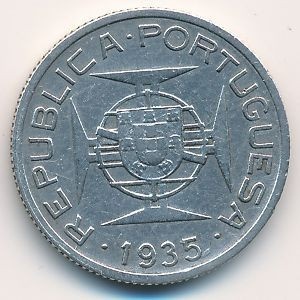 Реверс монеты Мозамбик, 2.5 эскудо, 1935
