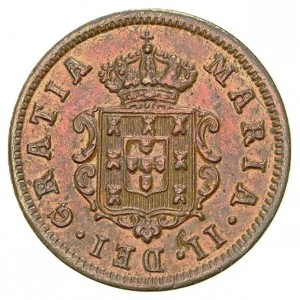 Аверс монеты Мозамбик, 1 рейс, 1853