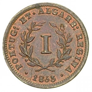 Реверс монеты Мозамбик, 1 рейс, 1853