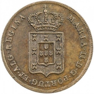 Аверс монеты Мозамбик, 20 реалов, 1840