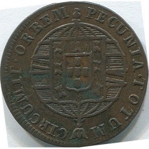 Реверс монеты Мозамбик, 40 реалов, 1820