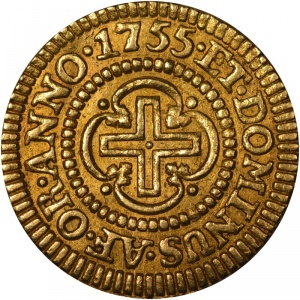 Реверс монеты Мозамбик, 1000 реалов, 1755