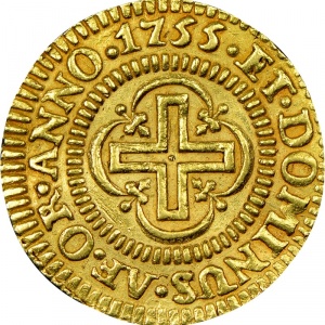 Реверс монеты Мозамбик, 2000 реалов, 1755