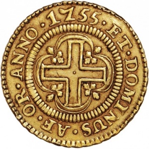 Реверс монеты Мозамбик, 4000 реалов, 1755