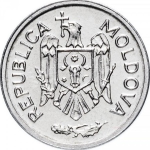 Аверс монеты Молдавия, 1 бан, 1993-2017