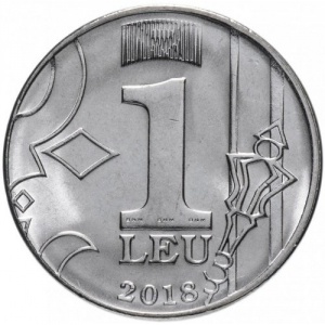 Реверс монеты Молдавия, 1 лей, 2018-2024