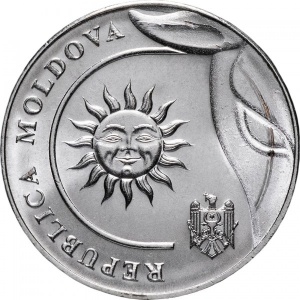 Аверс монеты Молдавия, 2 лея, 2018-2024