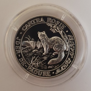 Реверс монеты Молдавия, 10 леев, 2004, Красная книга Молдовы - Куница