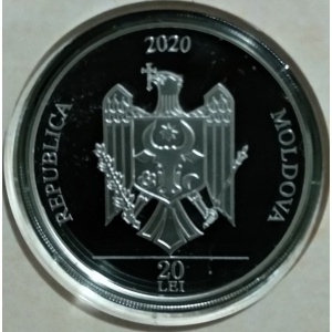 Аверс монеты Молдавия, 20 леев, 2020, Детские сказки - Кошелек с двумя денежками
