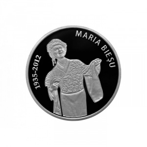 Реверс монеты Молдавия, 50 леев, 2015, 80 лет со дня рождения Марии Биешу