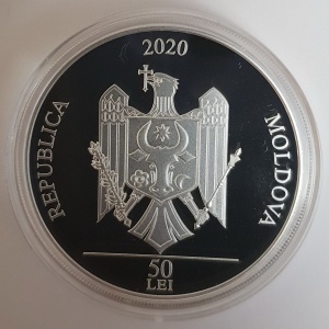 Аверс монеты Молдавия, 50 леев, 2020, Молдавские вина
