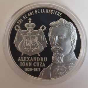 Реверс монеты Молдавия, 50 леев, 2020, 200 лет со дня рождения Александру Ион Кузы
