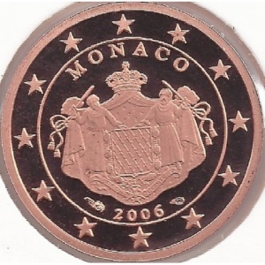 Аверс монеты Монако, 2 евроцента, 2006-2025