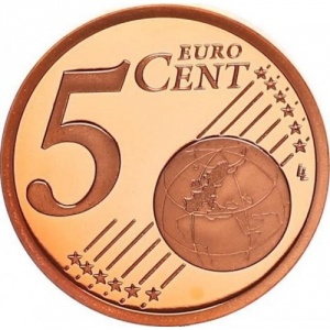 Реверс монеты Монако, 5 евроцентов, 2006-2025