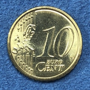Реверс монеты Монако, 10 евроцентов, 2009-2025